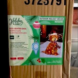 Christmas Golden Doodle. Light up LED.